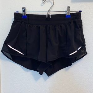 Black Lululemon Hotty hot shorts